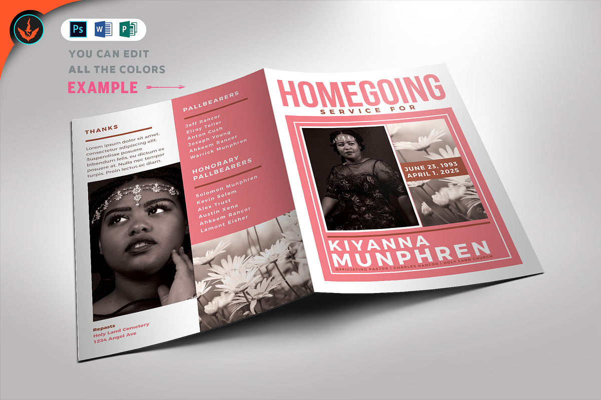 Funeral Program 34 Minimal Turquoise, a Brochure Template by SeraphimChris (Photo 7 of 7)