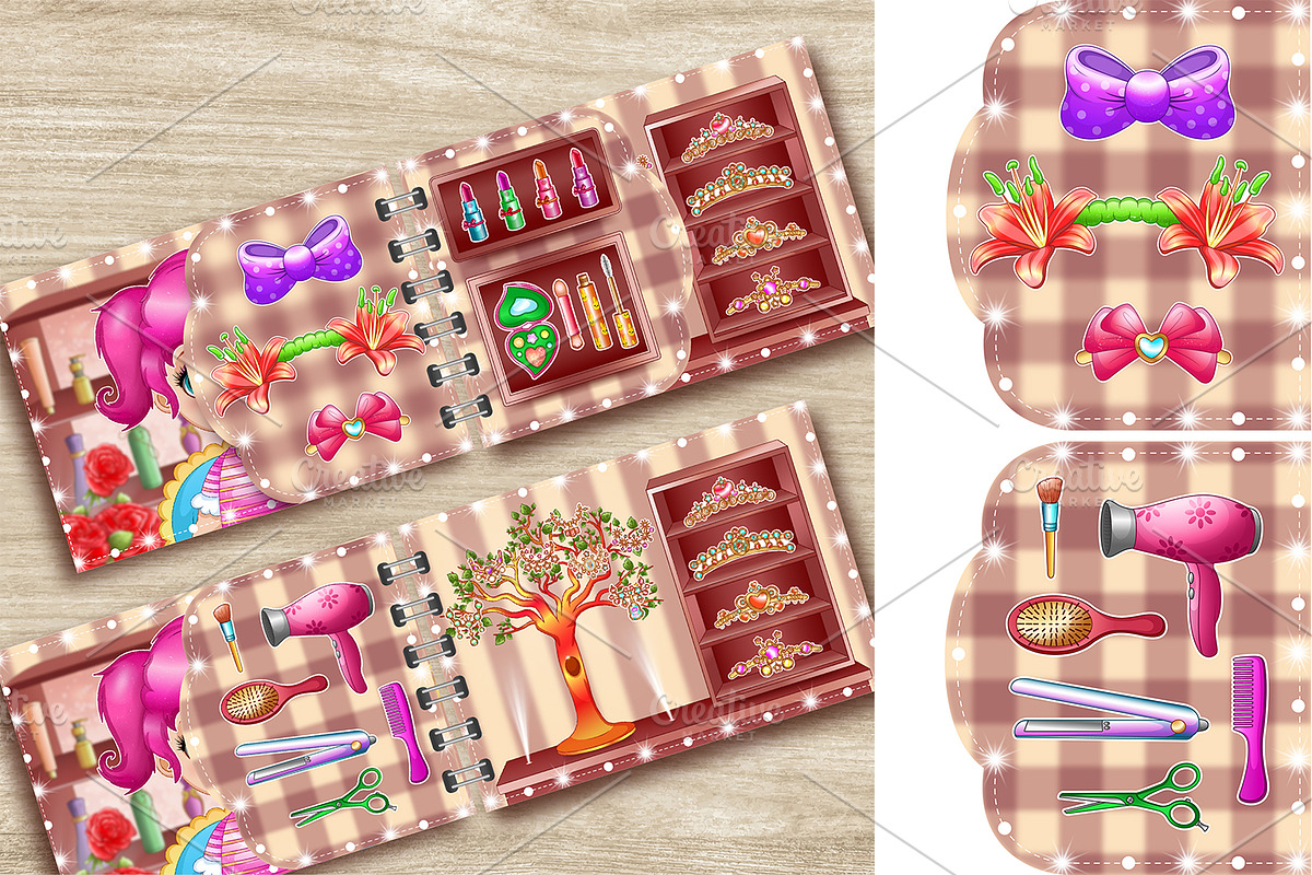 Velcro game for girls Beauty salon, a Brochure Template by MYAFKA (Photo 4 of 5)