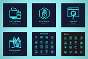 Browser Neon | 16 Thin Line Icons, an Outline Icon by Alex Blogoodf (Thumbnail 7 of 11)