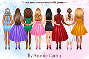 University Graduates Girls Clipart, a Person Illustration by ArtedeCatrin (Thumbnail 5 of 11)