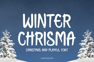 Winter Chrisma - Christmas Font, a Handwritten Font by Iqsiart Studio