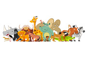 Cute African animals cartoon group, an Animal Illustration by Yayasya (Thumbnail 1 of 3)