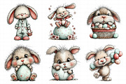 Whimsical Funny Easter Bunny Clipart, an Illustration by Daily.Designs (Thumbnail 5 of 7)