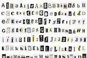 Newspaper Alphabet 275 symbols, a Texture Illustration by A.Lila (Thumbnail 2 of 2)