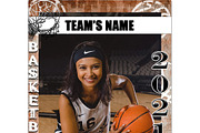 Basketball Trading Card Template, a Card Template by Brenda Avila Designs (Thumbnail 2 of 3)