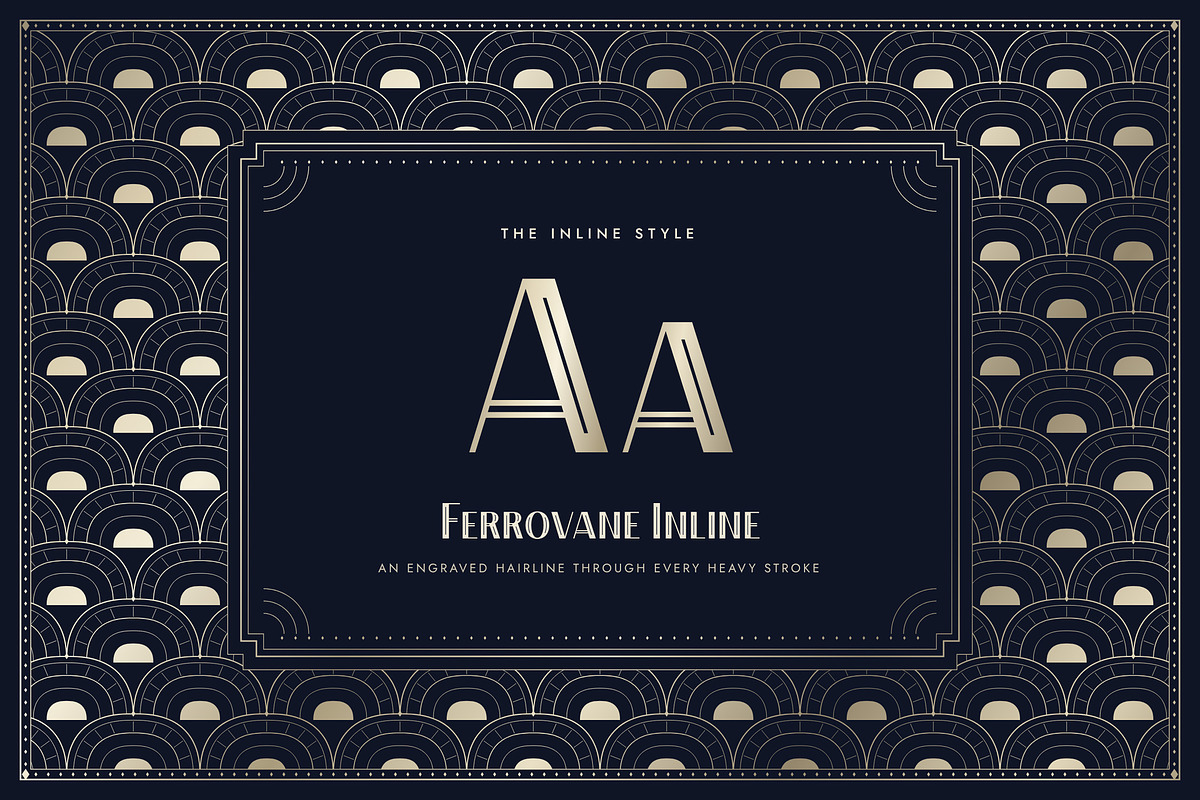 Ferrovane Font: Art Deco Headline, a Serif Font by Build Interactive (Photo 7 of 8)