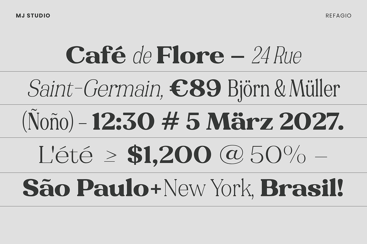 Refagio Modern Serif Family 92 Fonts, a Serif Font by MjStudio31 (Photo 7 of 15)