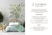 Garden Retreat botanical wall mural, a Wallpaper Graphic by Timofi Art (Thumbnail 8 of 15)