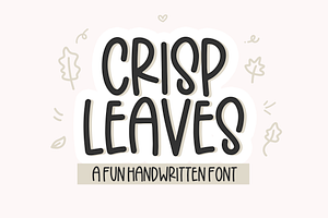 Crisp Leaves | Font with Doodles, a Font by KA Designs