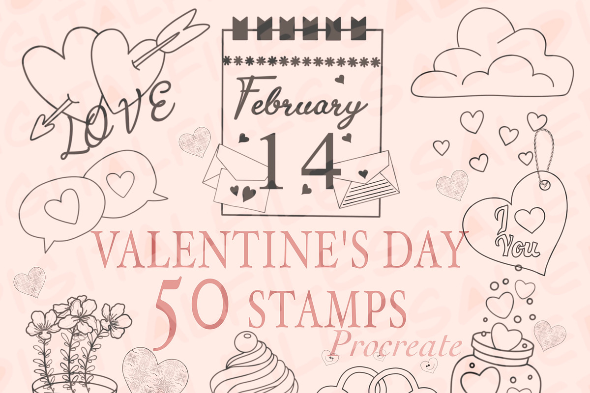 Valentine's Day Digital Stamp, a Graphic by Favorites_Art (Photo 2 of 11)