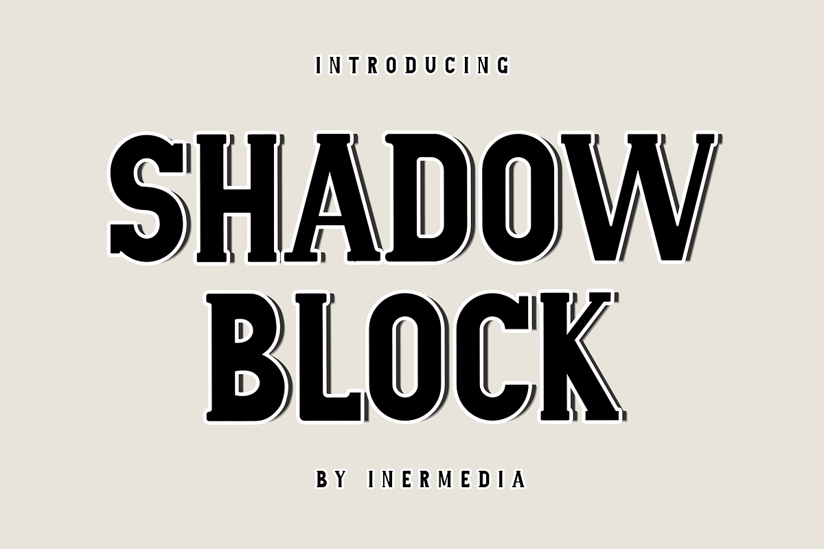 Shadow Block, a Script Font by InermediaSTUDIO (Photo 1 of 8)
