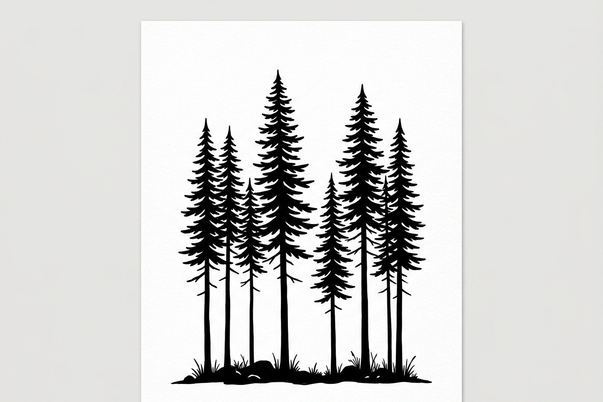 Majestic Pine Trees SVG, a Finance Illustration by Amazin_art (Photo 4 of 32)