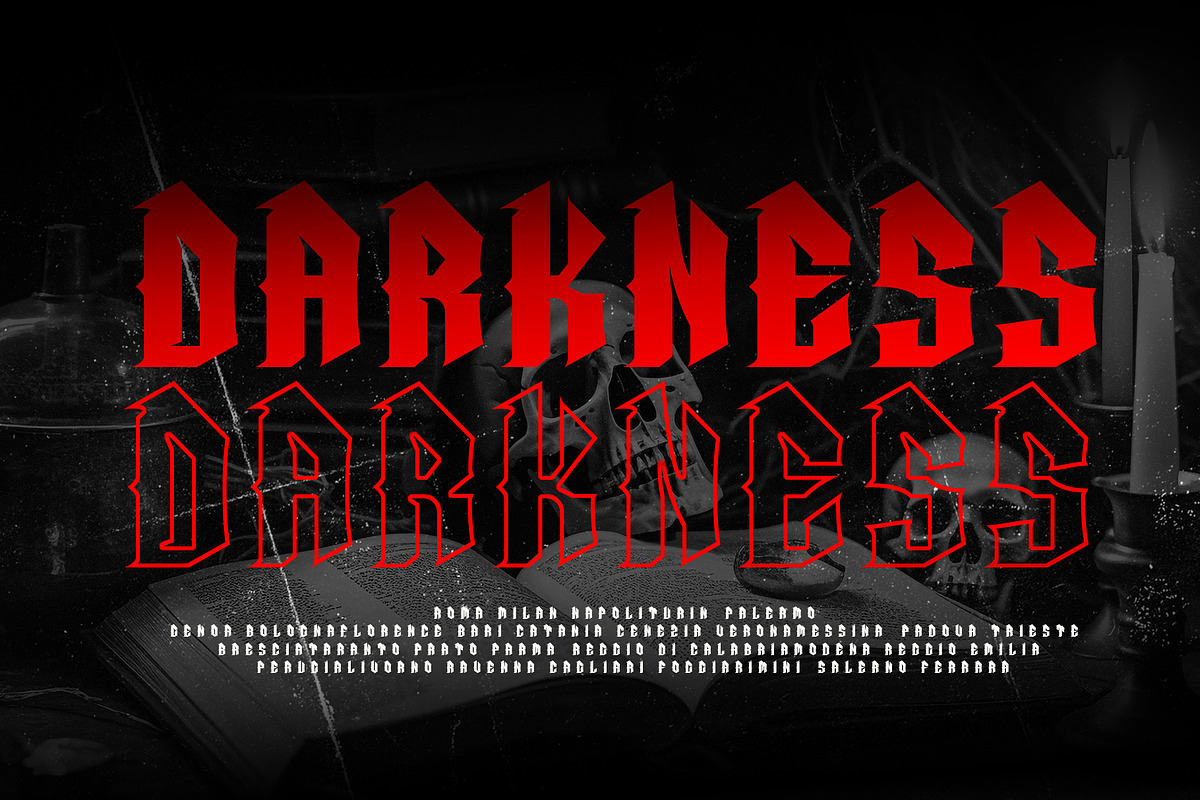 Death Dirty Display Metal Font, a Blackletter Font by dansdesign