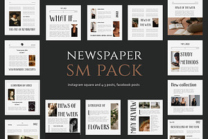 NEWSPAPER SOCIAL MEDIA CANVA PACK