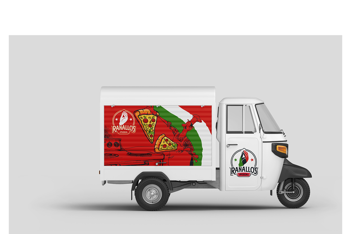Vibrant Pizza Truck Design, a Food Illustration by CarWrap design (Photo 2 of 5)