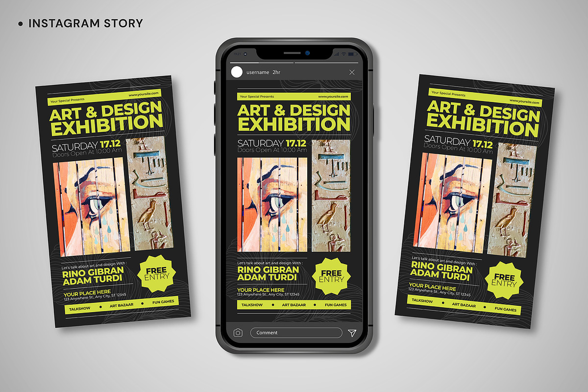 Art Design Exhibition Flyer Set, a Flyer Template by VanillineGraph (Photo 4 of 4)