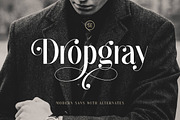 Dropgray - A Stylish Sans, a Sans Serif Font by Sarid Ezra (Thumbnail 1 of 9)