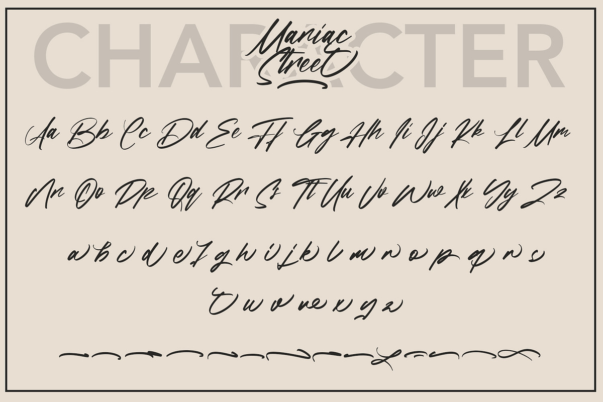 ManiacStreet-Handwritten Script Font, a Script Font by AQR Studio (Photo 4 of 10)