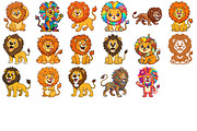 Funny Lion Clipart, an Animal Illustration by Forhadx5 (Thumbnail 5 of 6)
