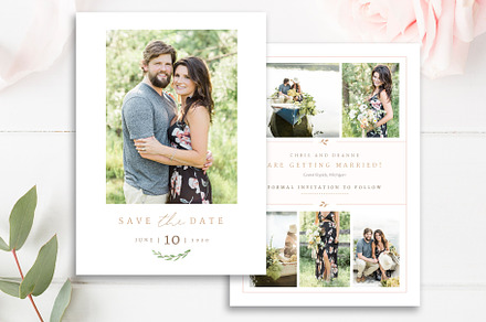 Save the Date Photo Card Template, an Invitation Template by By Stephanie Design