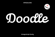 Doodle - Vintage Script Family, a Script Font by Luna Shop (Thumbnail 1 of 15)