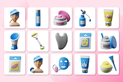 3D Beauty Care Icon Set, a Characters & Person 3D Model by Flat Icons (Thumbnail 8 of 8)