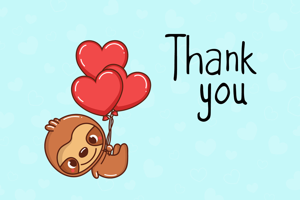 Cute Sloth, Set Animals in Love, an Animal Illustration by ArtVarStudio (Photo 3 of 3)