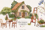 Fragrant garden-great watercolor set, a Decorative Illustration by Pamyatka Shop (Thumbnail 24 of 24)