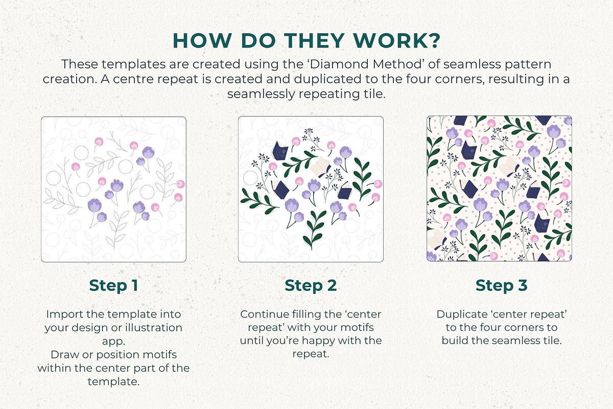 6 Seamless Pattern Templates (Vol 1), a Pattern Graphic by Fern & Quill (Photo 7 of 12)