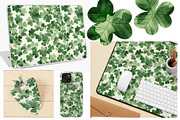 10 Shamrocks and a Seamless Pattern, an Object Illustration by Helga Wigandt (Thumbnail 4 of 6)
