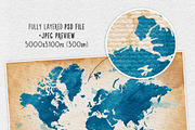 Vintage map. Grunge background, a Texture Illustration by LeiaSW (Thumbnail 2 of 2)