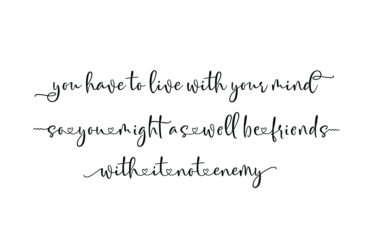 Crystally (4) Script Font off70%, a Script Font by Meutuwah (Photo 8 of 8)
