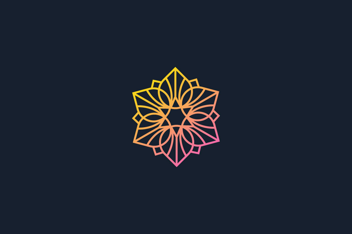 Floral Geometric Mandala Logo Design preview 4