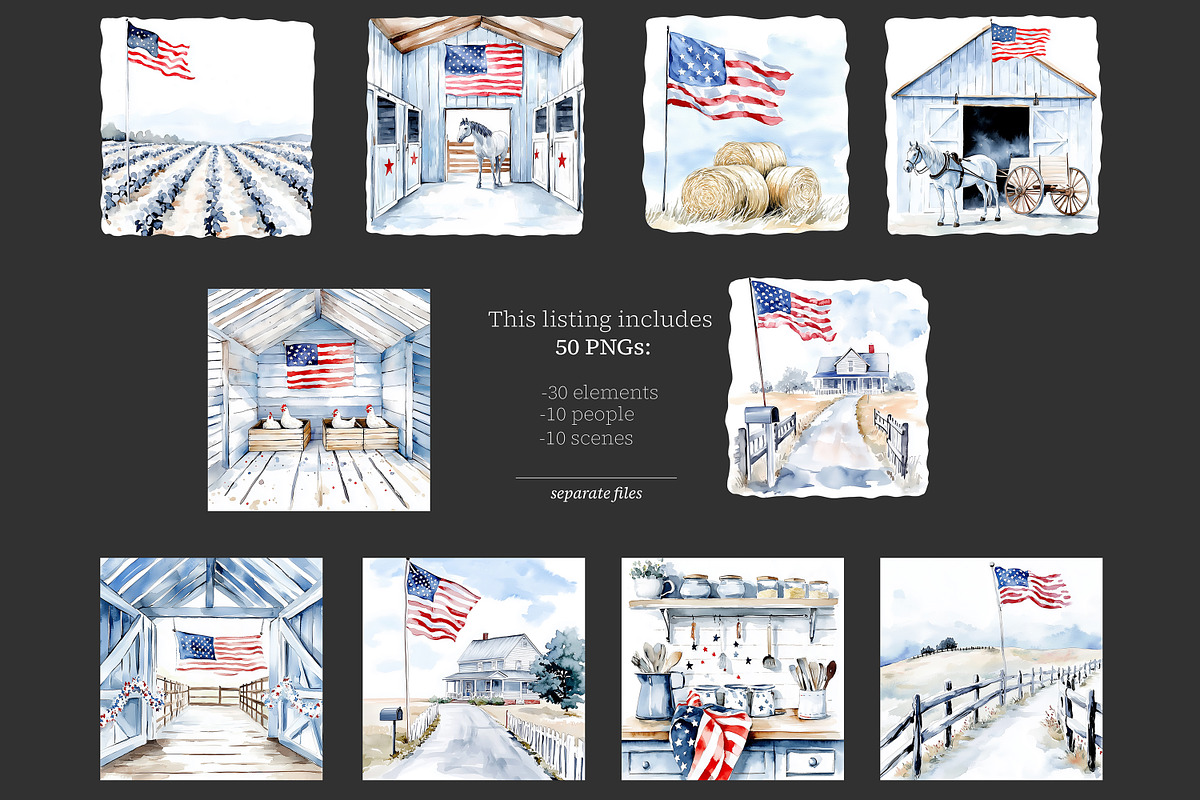 4th of July Clipart Images | America, a Person Illustration by GlamArtZhanna (Photo 8 of 8)