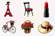 Parisian Summer Clipart, an Illustration by CreationArt (Thumbnail 3 of 5)