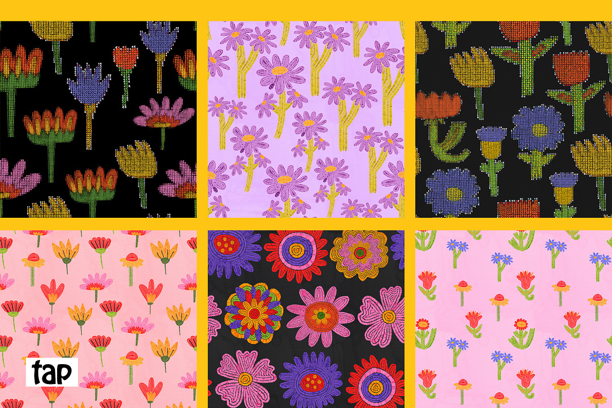 70s craft flower-embroidery&patterns, an Illustration by okchizh (Photo 8 of 10)
