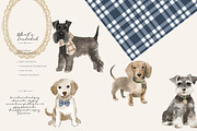 watercolor dog clipart collection, a Decorative Illustration by Patishop Art (Thumbnail 4 of 9)