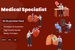 Medical Specialist 3D Illustration