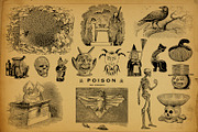 Rare Vintage HALLOWEEN Clipart Set, an Object Graphic by Roulette Studio (Thumbnail 6 of 8)