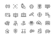 Security Icons. Safety symbols, an Outline Icon by Tettygreen (Thumbnail 2 of 2)