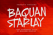 Baquan Starlay Font Handmade Style, a Sans Serif Font by Maulana Creative (Thumbnail 1 of 7)