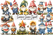 Summer Gnome Clipart, a Seasonal Illustration by DreamArtGraphic (Thumbnail 1 of 4)