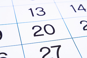 Calendar page close up big numbers stock photo containing date and calendar