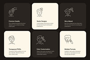 Barber Icon Art Set, an Outline Icon by Prosymbols (Thumbnail 2 of 7)