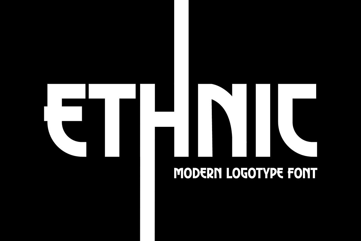 Ethnic Modern Logotype Sans Serif, a Sans Serif Font by Graphicxell (Photo 1 of 5)