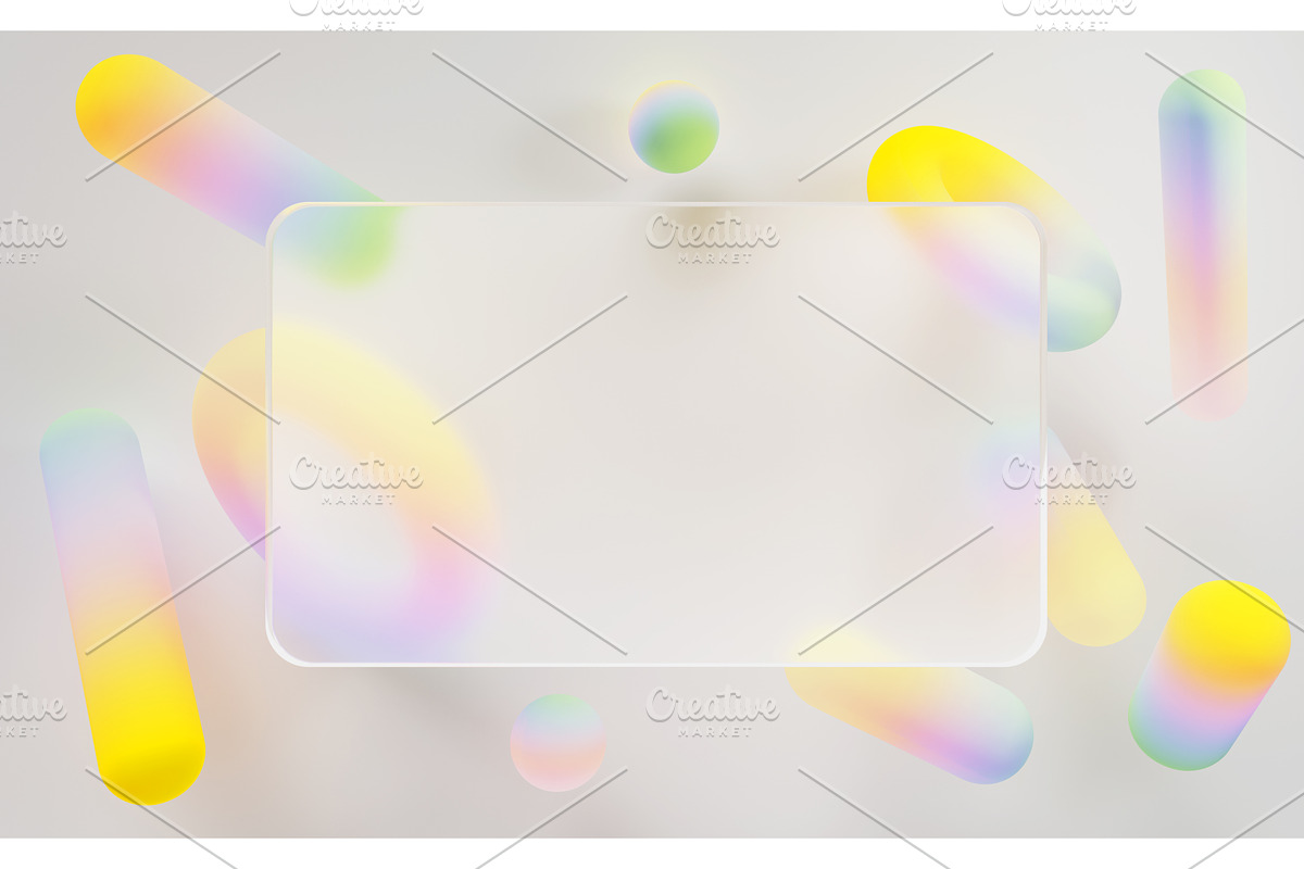 Liquid glass morphism frame and, a Technology Illustration by Marozhkastudio