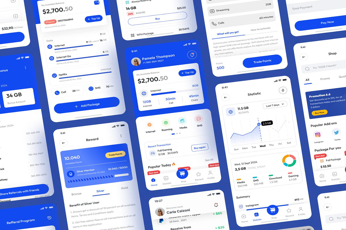 Speedy Internet Provider App UI Kits, an UI Kit Template by Creative Perspective (Photo 5 of 6)