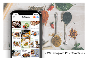 Food - 20 Instagram Post Template