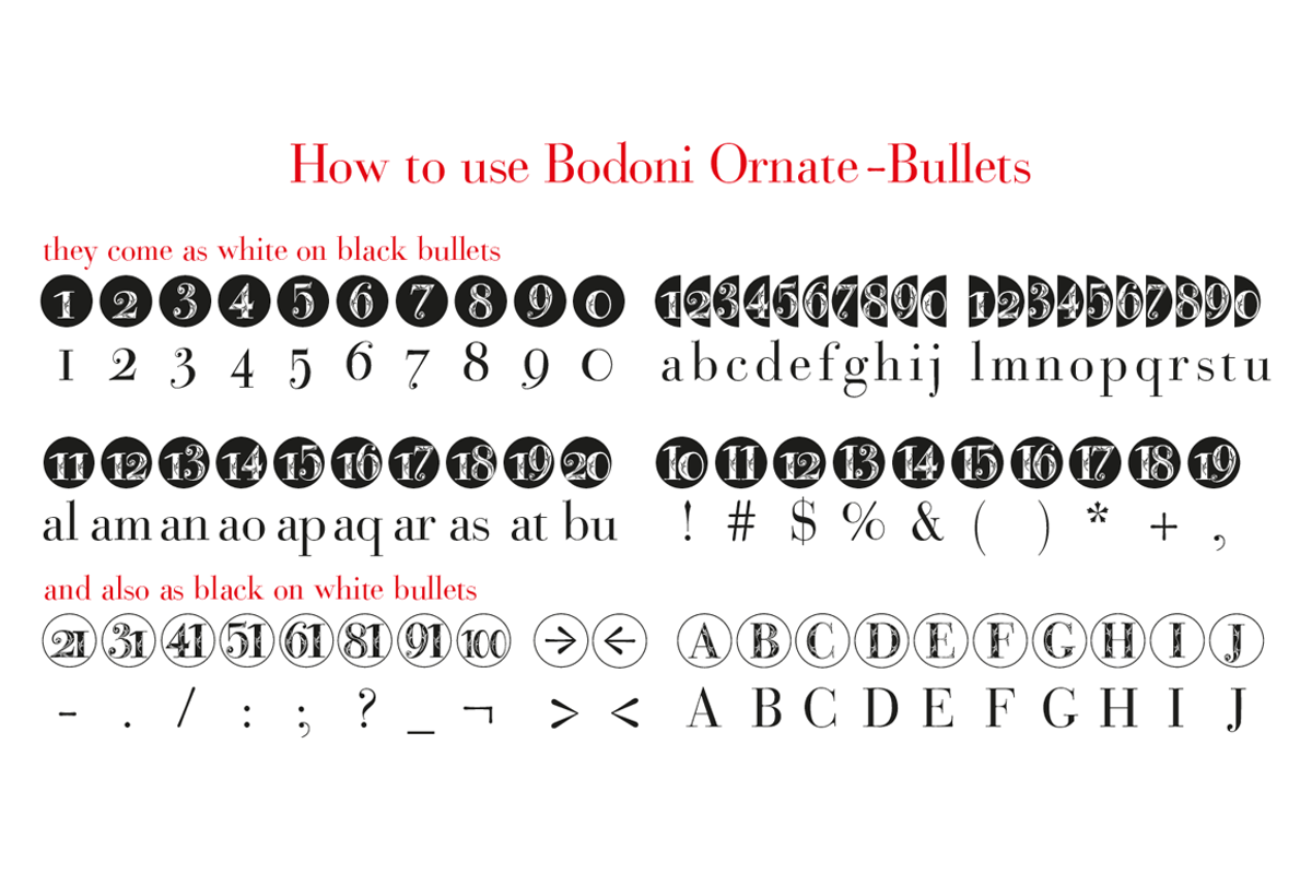 Bullets, a Font by Wiescher Design (Photo 7 of 14)