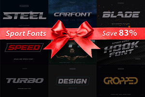 Sport Fonts Bundle / Save 83%